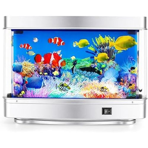 Frutiger Aero Fish Lamp Aquarium Lamp, Coral Reef Fake Fish Tank Decor