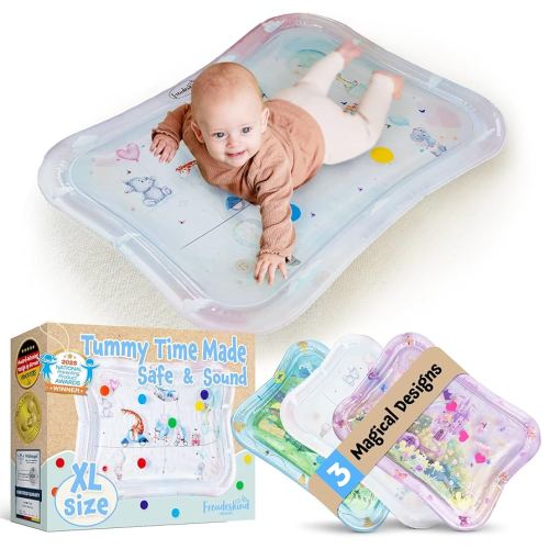 Premium Water Play Mat XXL – Award-Winning Inflatable Tummy Time Water Mat – Sensory & Motor Development Designed by Professional Educators – Certified 100% Baby-Safe Materials