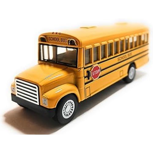 Amazon.com: KiNSMART KiNSFUN Yellow School Bus 5" Die Cast Metal Model Toy Car : Toys & Games
