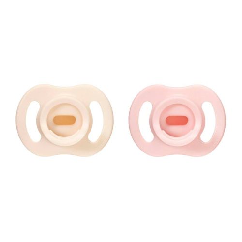 Tommee Tippee Ultralight Stay Put Silicone Pacifier 0-6m - Light Pink & Dark Pink - 2pk