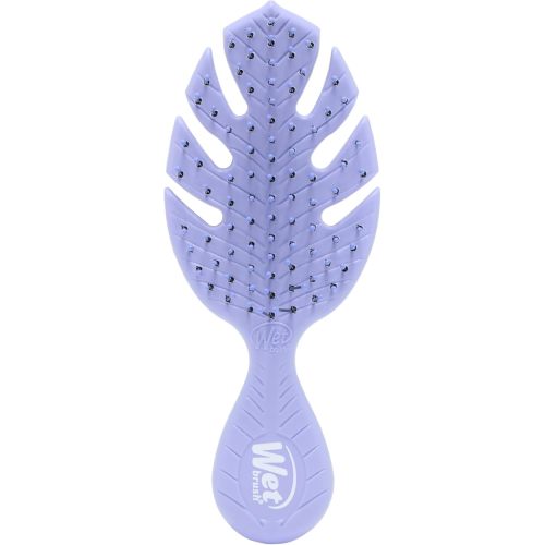 Wet Brush Go Green Mini Detangler, Purple - Detangling Travel Hair Brush - Ultra-Soft IntelliFlex Bristles Glide Through Tangles & Gently Loosens Knots While Minimizing Pain, Split Ends & Breakage