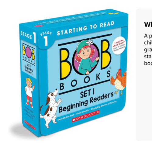 Bob Books - Set 1: Beginning Readers Box Set | Phonics, Ages 4 and up, Kindergarten (Stage 1: Starting to Read)