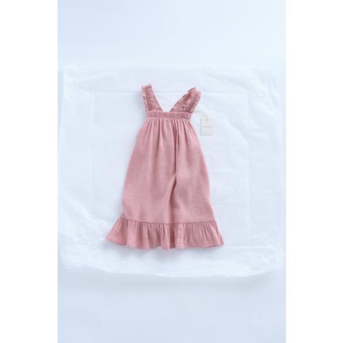 TIMELESZ - EMBROIDERED LINEN STRAP DRESS - Mid-pink | ZARA United States