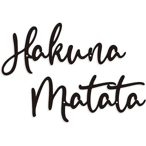 Chordwave Hakuna Matata Metal Wall Decor – Lion King Inspired Nursery & Room decor, Motivational Wall Art for Home, Office, and More