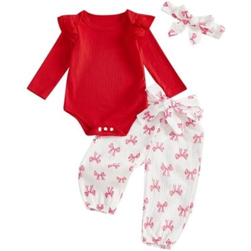 Mubineo Baby Girl Clothes Outfits Cute Flower Romper Daisy Pant Fall Winter Newborn Outfit Sets