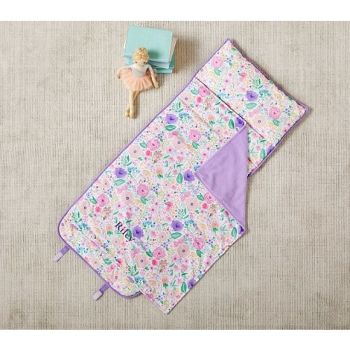 Pottery Barn Kids Mackenzie Lavender Floral Blooms Nap Mat