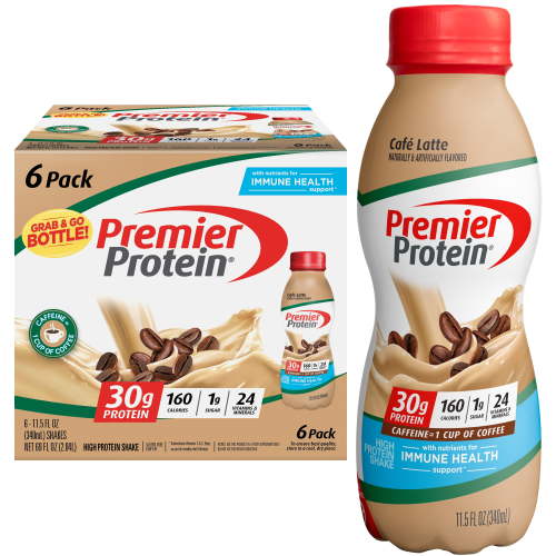Premier Protein Shake, Café Latte, 30g Protein, 11.5 Fl Oz, 6 Ct
