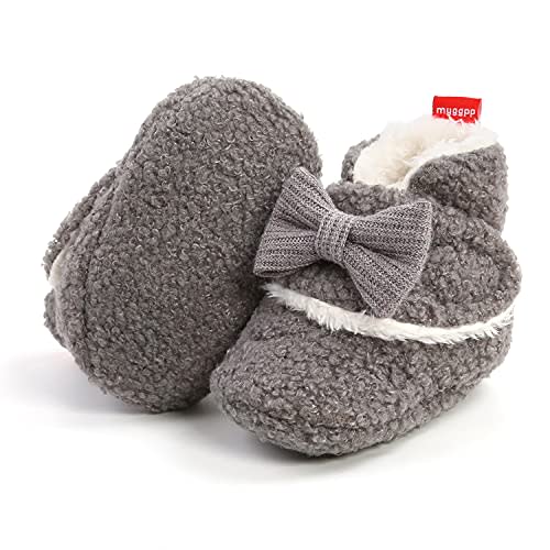 LAFEGEN Baby Booties for Boys Girls with Soft Lining Non Slip Gripper Newborn Infant Slipper Socks Toddler First Walker Crib Shoes 0-18 Months
