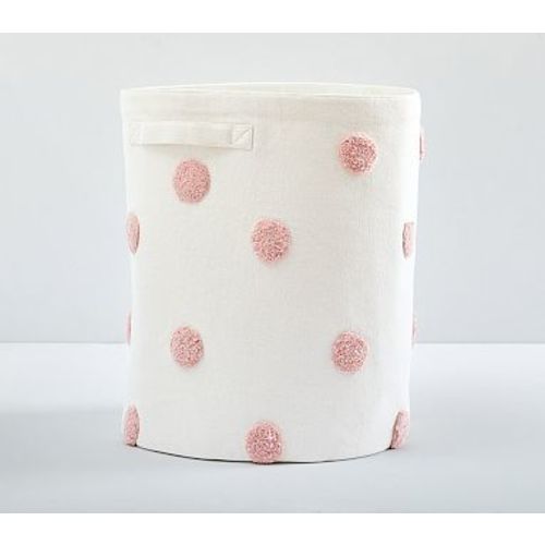 Embroidered Dot Hamper, Blush
