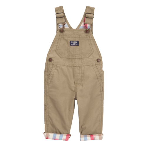 Baby Solid Canvas Overalls - Brown - OshKosh | Carter's