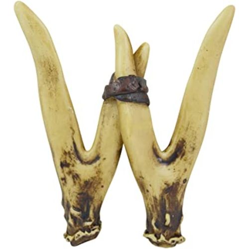 Pine Ridge Personalized Name Art 6" Antler Letter "W" Home Decor - 3D Western Decorative Hanging Wall Letters Decorations Deer Antler Monogram Hunting Sign Design - Unique Gift Ideas