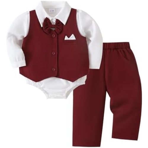 Chichoo Baby Boy Clothes Suits Baptism Outfits for Boys Infant Formal Gentleman Outfit Baby Christening Outfit Baby Suit Set