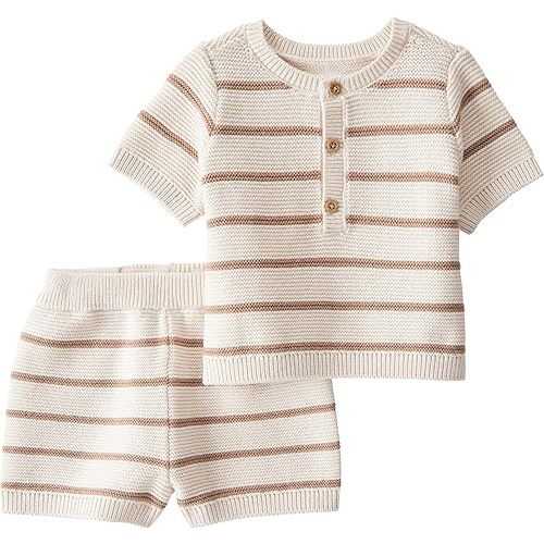 little planet by carter's Baby 2-piece Set made with Organic Cotton, Tan, 3M
