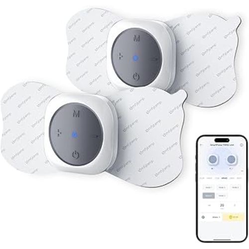 Comfytemp Wireless TENS Unit Machine for Pain Relief, FSA HSA Eligible TENS Unit Muscle Stimulator with Two Sets, Up to 30 Modes TENS Device for Back Pain, Rechargeable Portable with APP Control