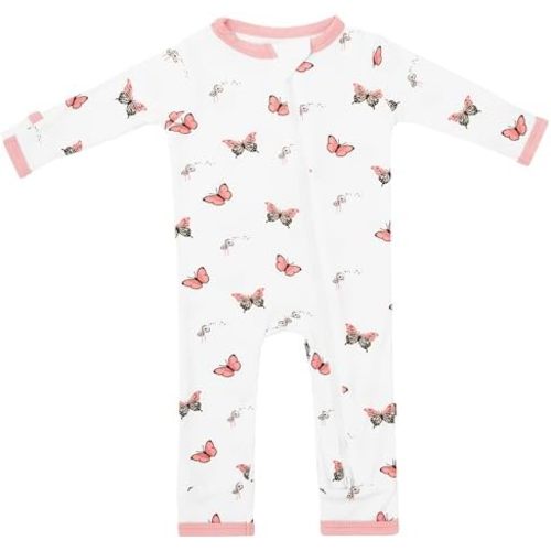 KYTE BABY Unisex Rayon Made From Bamboo Zippered Rompers 0-24 Months