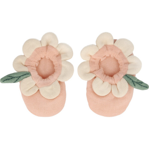 Peach Daisy Baby Booties - Meri Meri | Maisonette