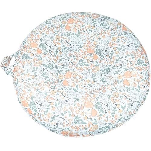 Pello Multi-use Luxe -Toddler Floor Pillow/Play Mat/Lounger (White Floral)