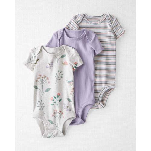 Baby 3-Pack Organic Cotton Rib Bodysuits
 - Little Planet | Carter's