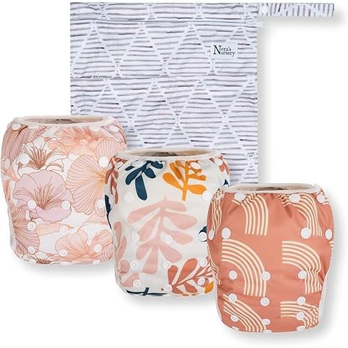 Nora's Nursery Reusable Swim Diapers and Wet Bag