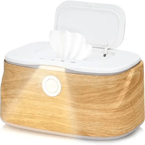 Baby Wipe Warmer with Night Light and 3 Heat Modes, Baby Shower Gifts for Mom, Wipe Warmer and Baby Wet Wipes Dispenser for Large Wipes, Wipes Warmer for Newborn Baby, Calentador De Wipes para Bebes