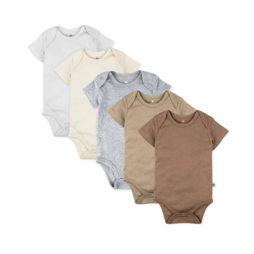 5-Pack Organic Cotton Short Sleeve Bodysuits | Honest Baby Clothing