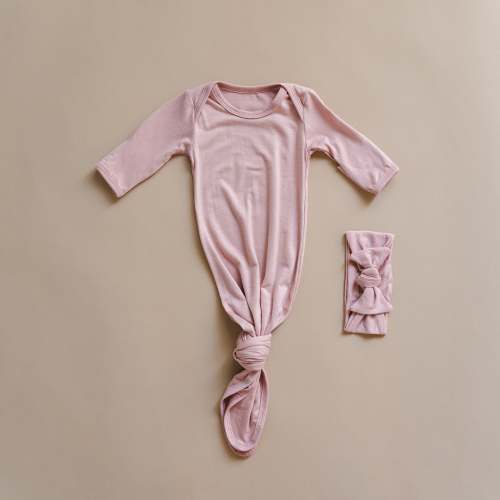 Sleeper and Bow Set- Rosebud
