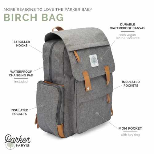 Black Diaper Backpac | Parker Baby Co.