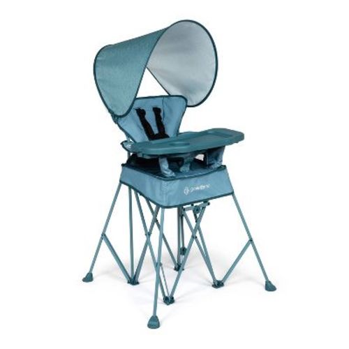 Baby Delight Go With Me Uplift Portable High Chair With Canopy - Blue Wave