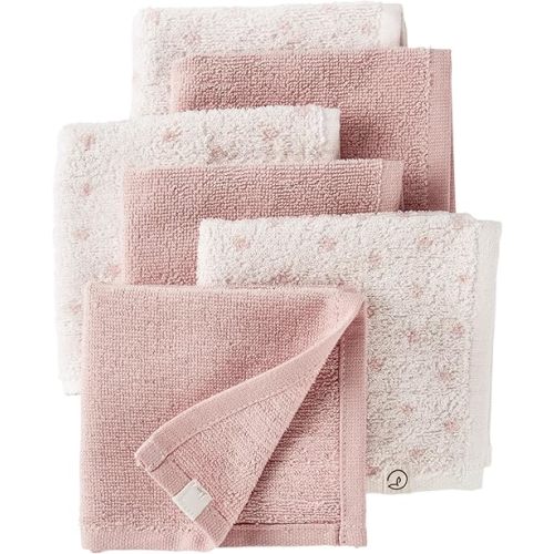 little planet by carter's Baby 6-Pack Organic Cotton Wash Cloths, Pink Multi, OSZ