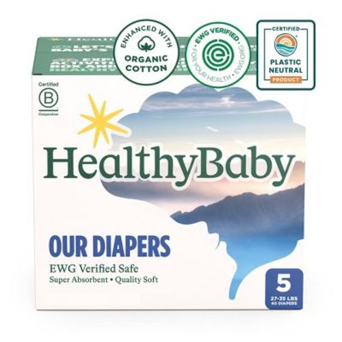 Healthybaby Certified Safe Organic Cotton Enhanced Diapers - Size 4 - 50ct