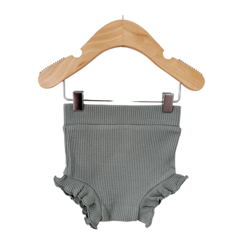 Organic Waffle Ruffle Bloomer, Mountain Green