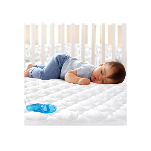 Crib Mattress Protector Sheets Fitted Waterproof Crib Mattress Pad Cover, Noiseless & Machine Wash 100% Absorbent Crib/Toddler Mattress Protector Sheet Quilted, White, 52" x 28"