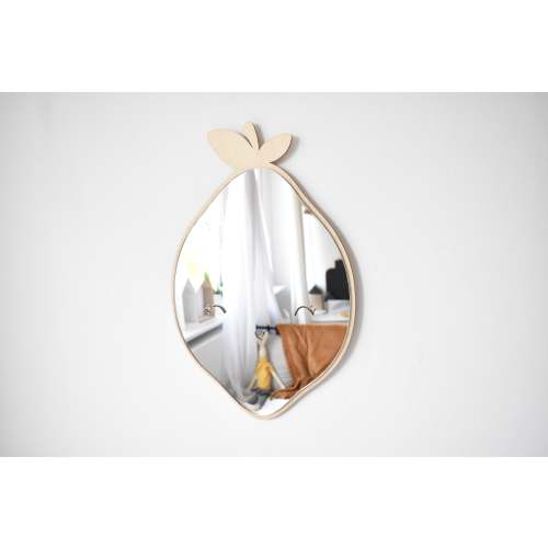 Lemon mirror. Shatterproof wood mirror. Wooden decorations for the children's room Nursery decor Lemon decors L6
