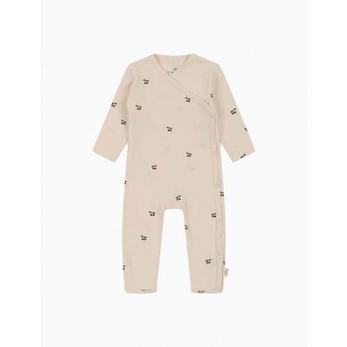 Newborn Kimono Onesie Romper in Cherry