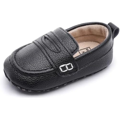 Infant Baby Boys Loafers Soft Sole PU Leather Toddler Moccasins Girls First Walking Crib Dress Shoes