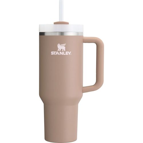 Stanley Quencher H2.0 Tumbler with Handle & Straw 40 oz | Twist On 3-Way Lid | Cupholder Compatible for Travel | Insulated Stainless Steel Cup | BPA-Free | Almond Rose