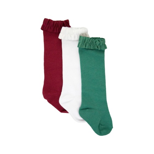 Baby Girls 3-Pack Knee High Socks, 6-12M
