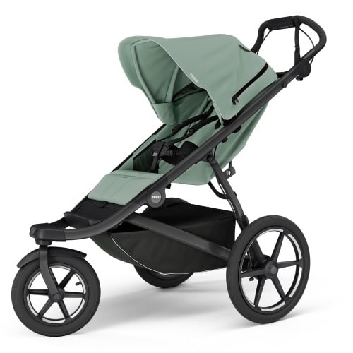 Thule Urban Glide 3 Single Jogging Stroller with Magnetic Buckle - Mist Green
