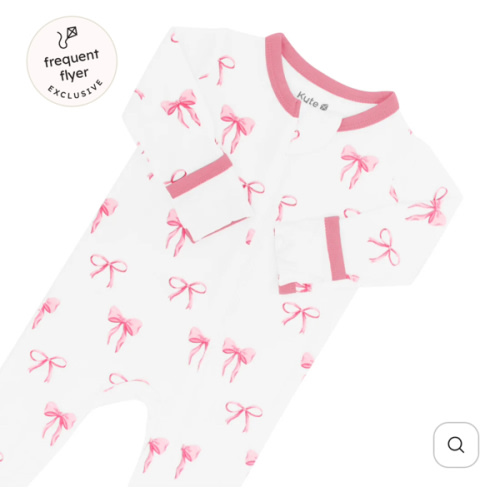 Zippered Footie in Bow