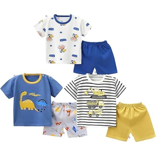 Toddler Baby Boy Clothes for 2t 3t Boys Cute Summer Short Sleeve T-Shirt Tops Shorts Clothes Sets Baby Boy Outfits
