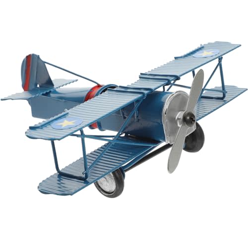 Zerodeko Airplane Model-Airplane Decor Retro Vintage Iron Decor for Desktop, Photo Prop, Boys Room Party Christmas Wedding Gift Hanging Aircraft Handicraft, Home Cafe Bar Office Decoration
