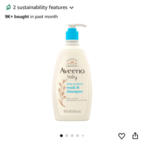 Aveeno Baby Daily Moisture Gentle Body Wash & Shampoo