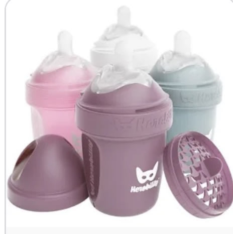 Double Anti-Colic Baby Bottle LT 140 ml/5 floz Gray – Herobility