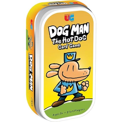 University Games Dog Man Hot Dog Card Game in a Tin , The Fast and Frenzied Collection Game for Kids Featuring Art from the Dog Man Books by Dav Pilkey, for Players Ages 6 and Up