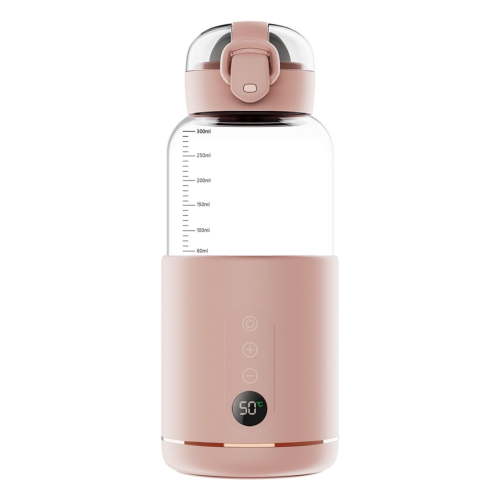 Portable Baby Bottle Warmer Travel Thermos with Digital Temperature Display 300ml USB-C Rechargeable 5200mAh Battery 8-Hour Heat Retention Non-Slip Base Temperature Control 37-55℃