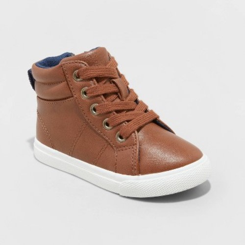 Toddler Boys' Mateo High Top Sneakers - Cat & Jack™, Color: Cognac, Size: 6T