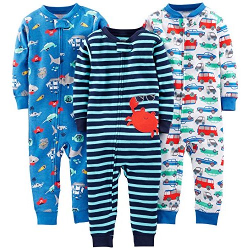 Simple Joys by Carter's Kids' 3-Pack Snug Fit Footless Cotton Pajamas