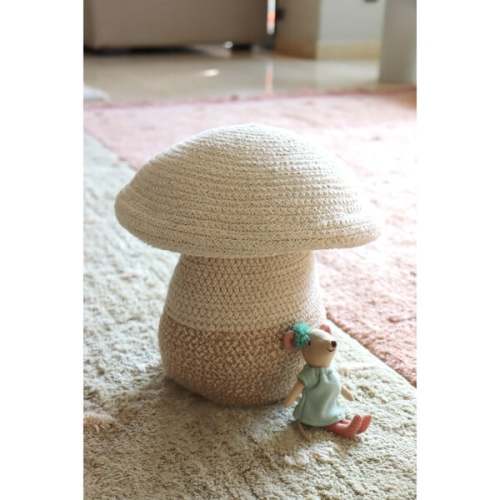 Mini Mushroom Basket, Natural/Ivory - Lorena Canals | Maisonette