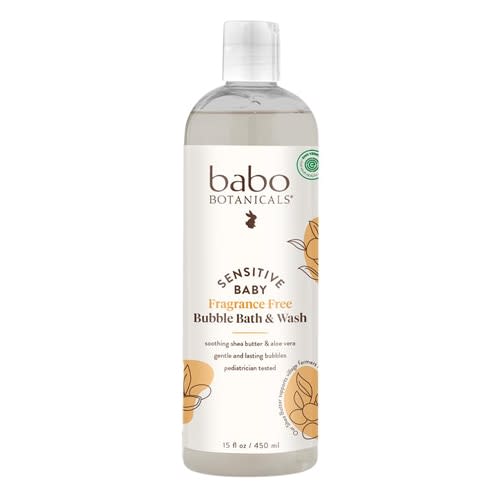 Babo Botanicals Sensitive Baby Bubble Bath & Wash Fragrance Free -- 15 fl oz - Vitacost