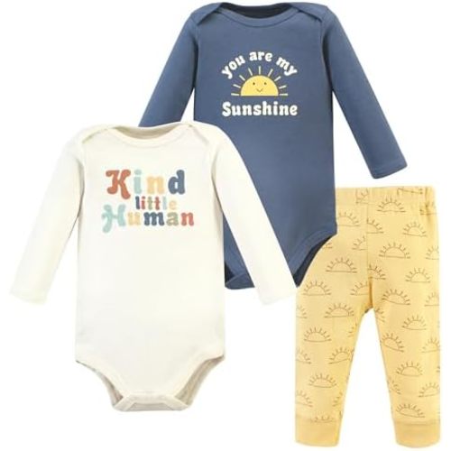 Hudson Baby Unisex Cotton Bodysuit and Pant Set